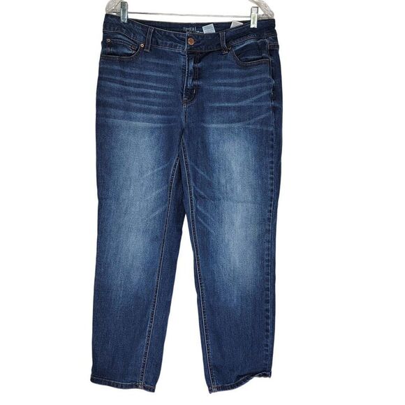 Time & Tru Women's Jeans Size 14 Petite Medium Wash Blue Denim 32x26 - Picture 1 of 9